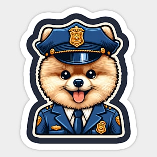 Pomeranian Police Sticker